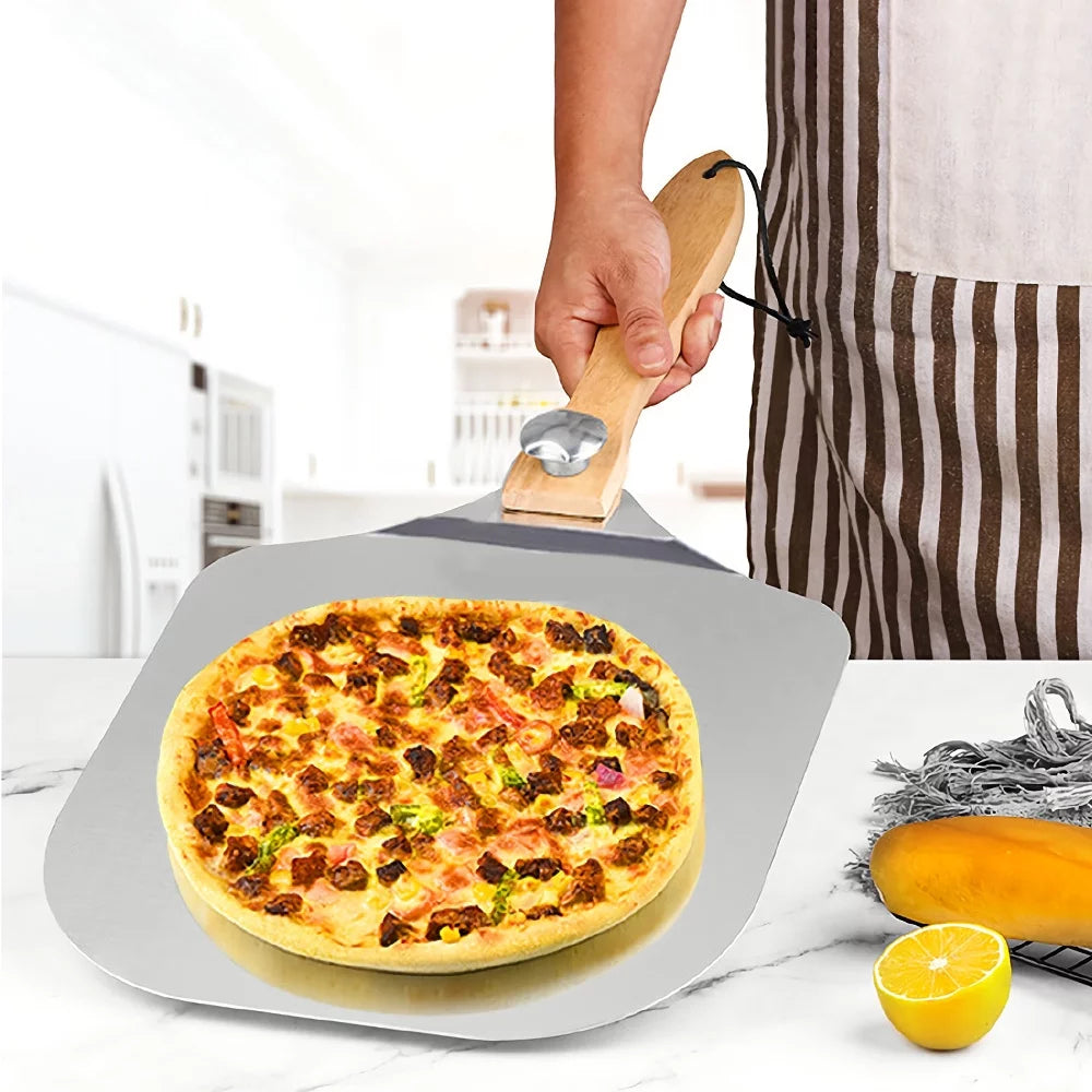 Luvan Aluminum Pizza Peel, 12 inch Non-stick with Foldable Handle