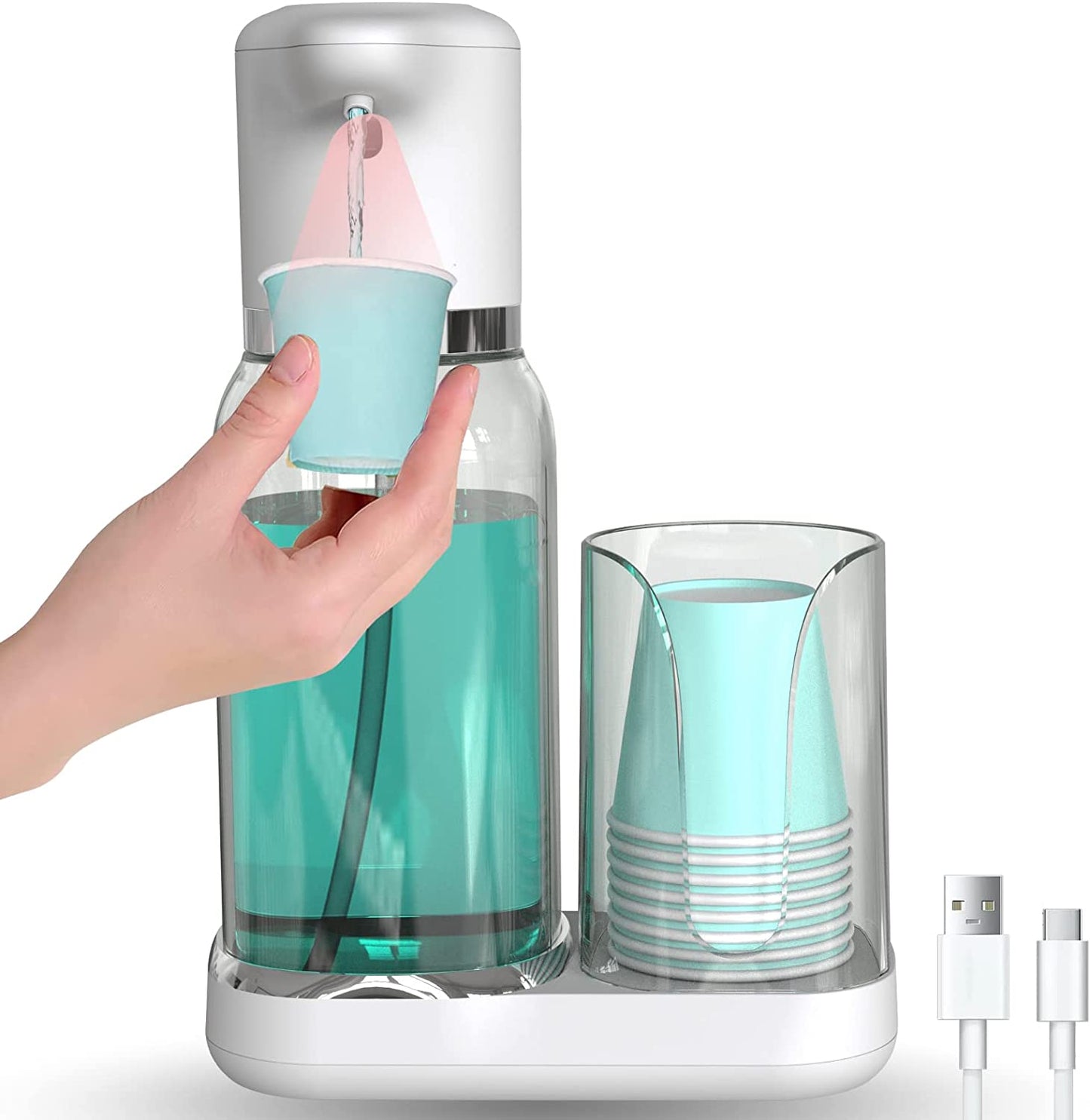 25oz/750ml Automatic Mouthwash Dispenser for Bathroom